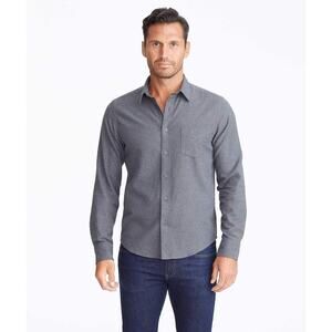 Untuckit Sherwood Flannel Button Up Long Sleeve Shirt Men's XXXL Gray Cotton